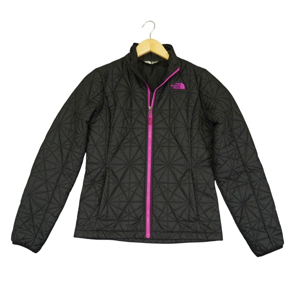 The North Face Tamburello Jacket Womens XL Women S Black Pink Full Zip Quilted